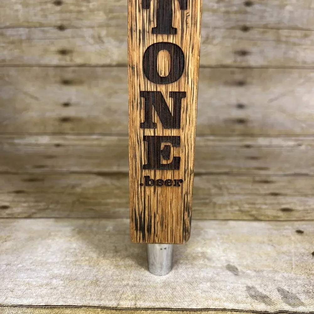 Tombstone Beer Tap Handle • Threaded Wood • 12.5